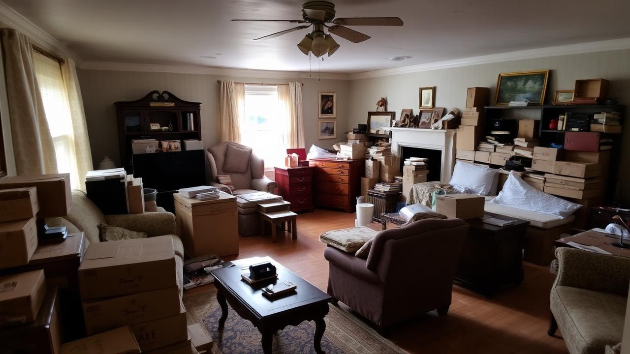 Representative example of rooms being cleared during an estate cleanout