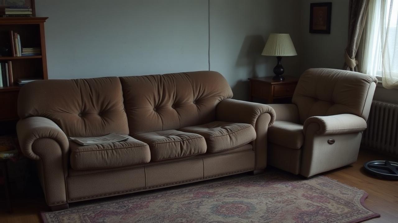 Worn out couch and recliner needing removal from a home in Denison TX