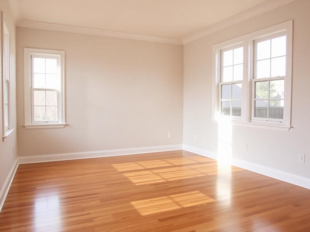 Representative service example of a cleared and swept room after a cleanout