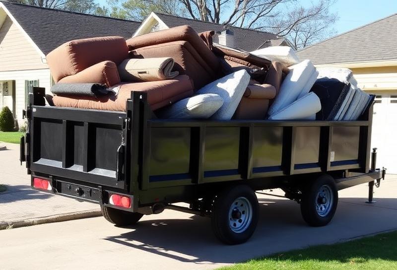 Representative service example of a couch loaded for furniture removal
