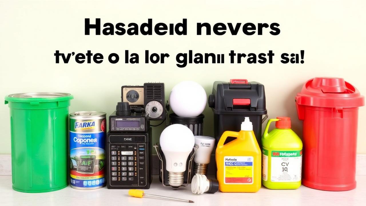 Hazardous household items that should never go in regular trash